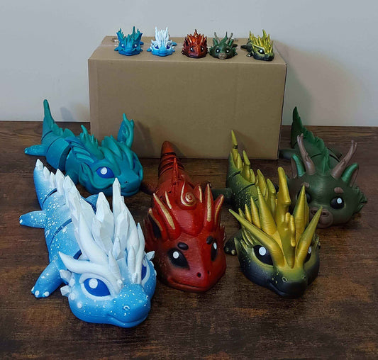 Large Elemental Dragon | Hand-Painted, Made to Order