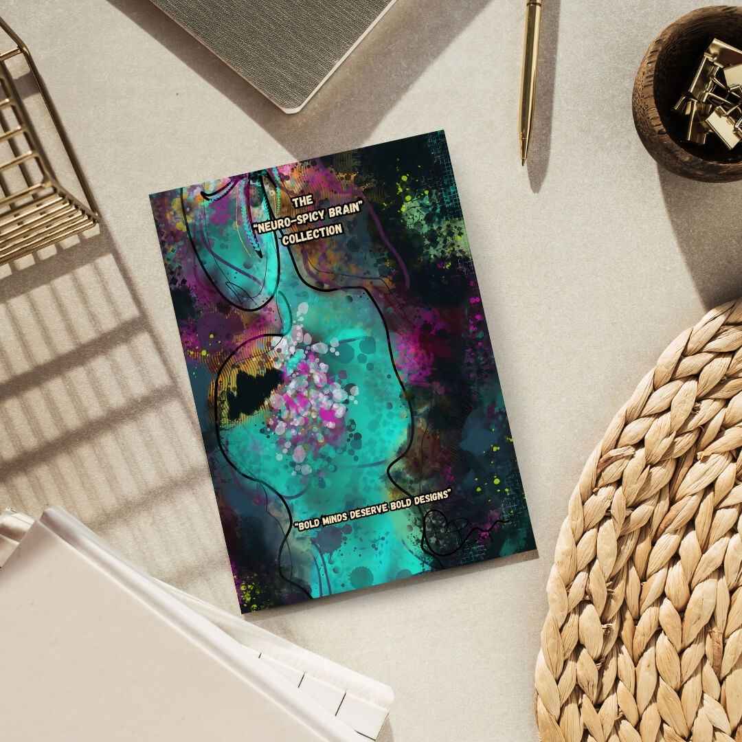 Neuro Spicy Brain Art Postcards | Bold Minds Deserve Bold Designs