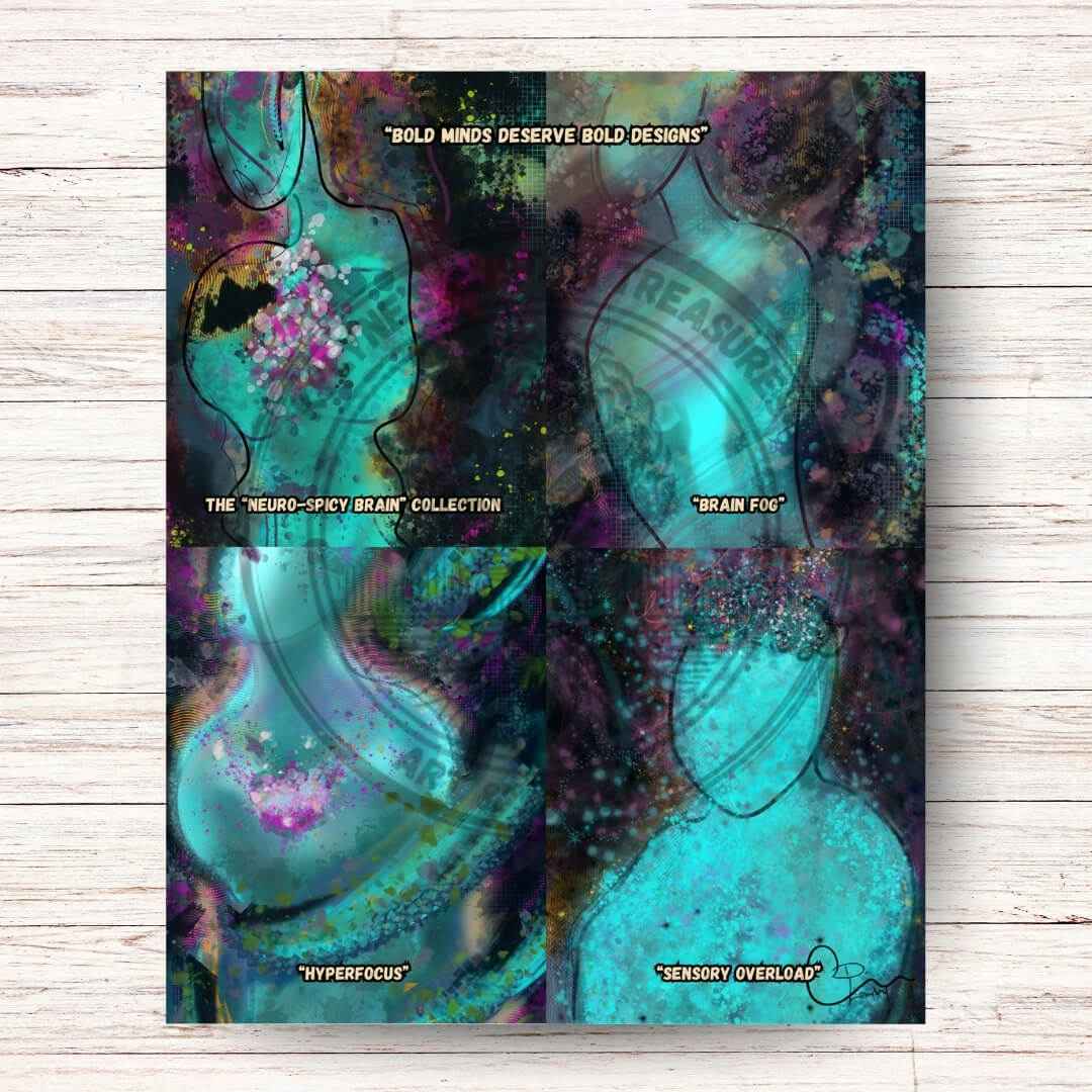 Neuro Spicy Brain 15 pt Art Print | Full Collection designs in one