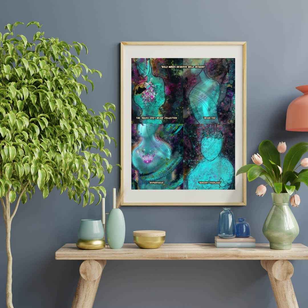 Neuro Spicy Brain 15 pt Art Print | Full Collection designs in one