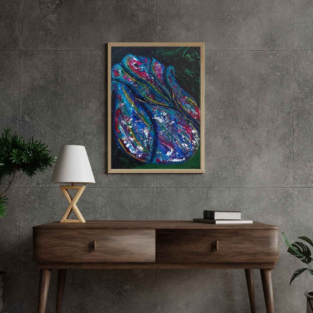 When She Blooms | Floral Art | 12x15.5 Mixed Media