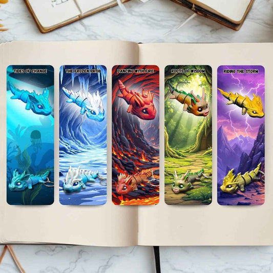 Dragon Bookmarks | Collectible Fantasy Set Bundle, 2x6” | Calgary Printed