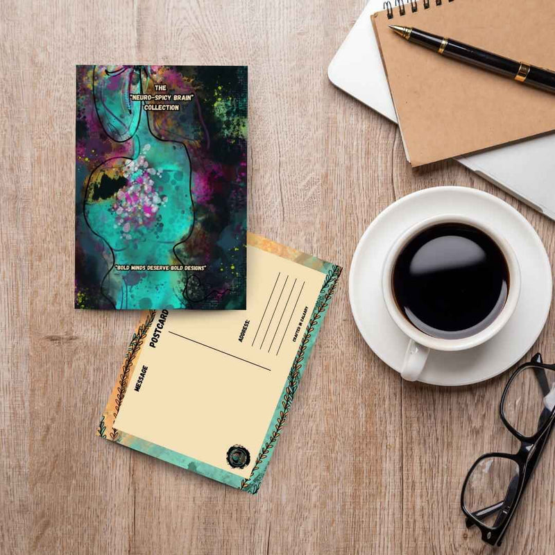 Neuro Spicy Brain Art Postcards | Bold Minds Deserve Bold Designs