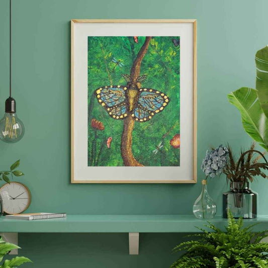 Hidden Gems | Butterfly Nature Painting | 11x14 Acrylic Art