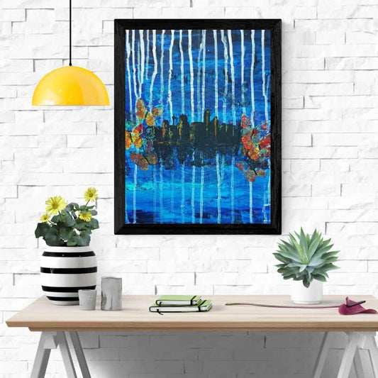 Journey Through the Night | Cityscape | 11x14 Acrylic Panel