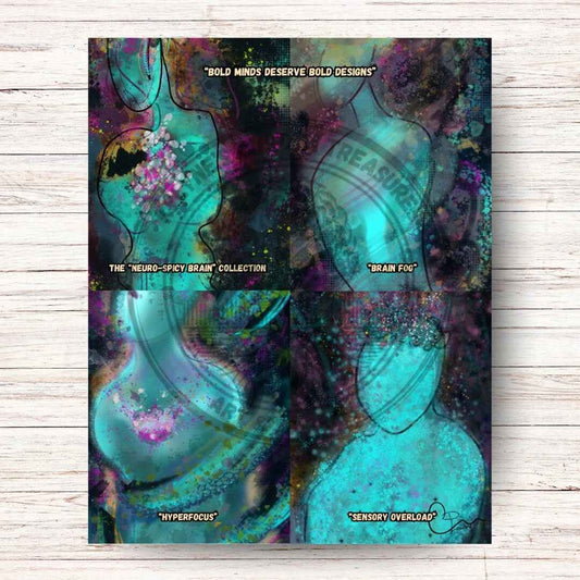 Neuro Spicy Brain 15 pt Art Print | Full Collection designs in one