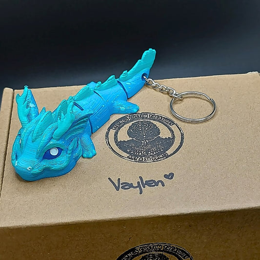 Vaylen Sea Dragon keychain with eco-friendly packaging and presentation box
