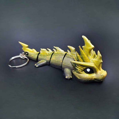 Zoryn Thunder Dragon Keychain | Hand-Painted Art Figure