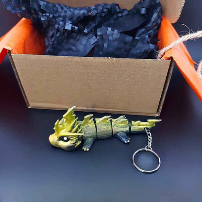 Zoryn Thunder Dragon Keychain | Hand-Painted Art Figure